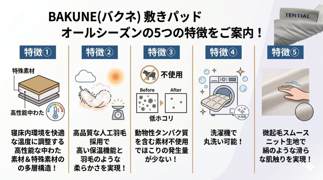 バクネ 敷きパッド 口コミ