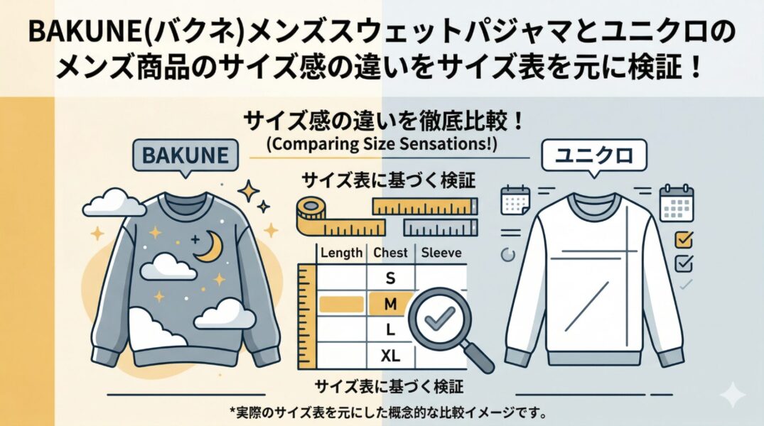 Bakune(バクネ)メンズ サイズ感