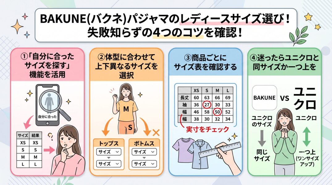 bakune レディース サイズ感
