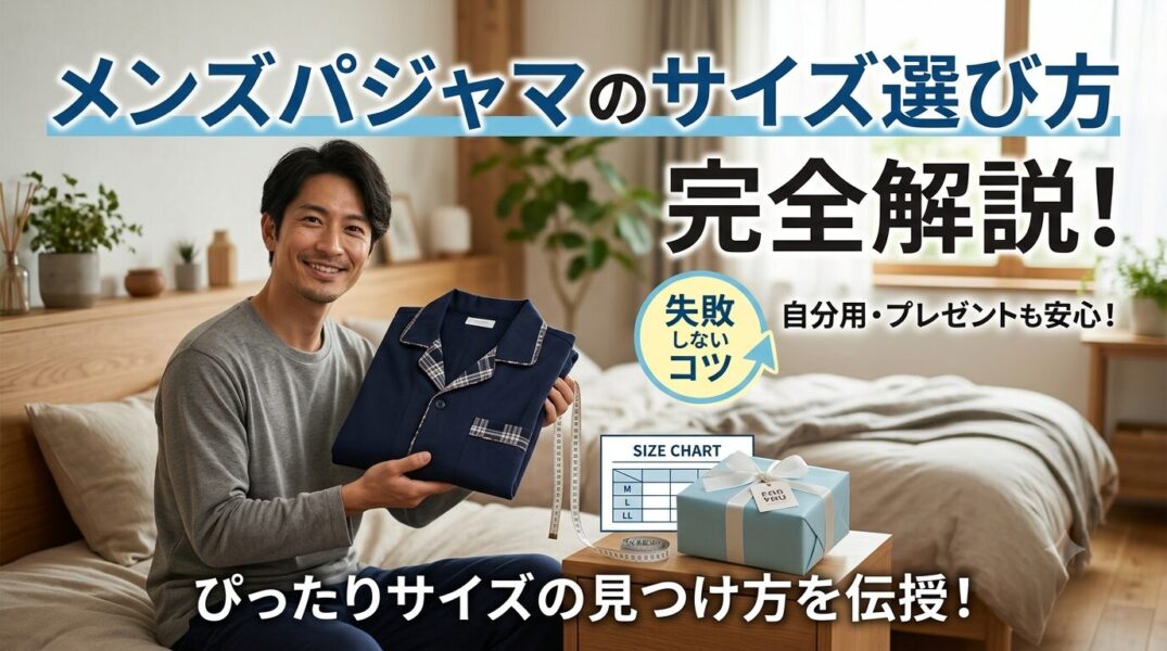 パジャマ サイズ 選び方 メンズ