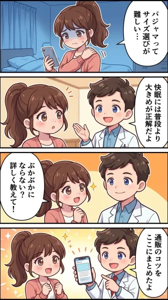 パジャマ サイズ 選び方 メンズ
